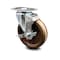 Service Caster 5 Inch High Temp Phenolic Wheel Swivel Top Plate Caster with Brake SCC SCC-20S514-PHSHT-TLB-TP2 - alternate 1